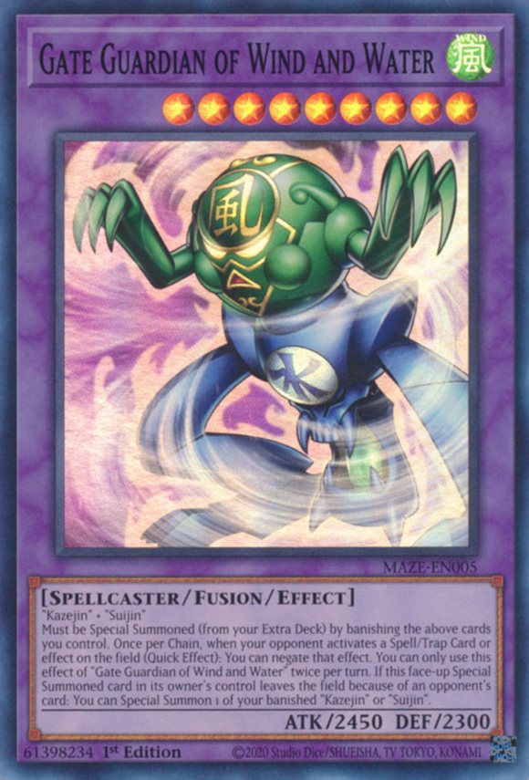 Gate Guardian of Wind and Water - MAZE-EN005 - Super Rare 1st Edition