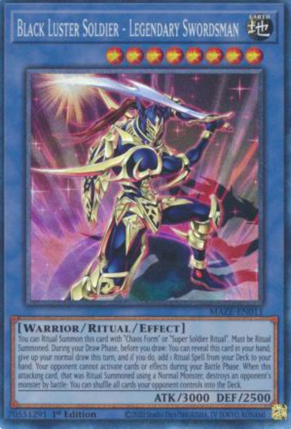 Black Luster Soldier - Legendary Swordsman - MAZE-EN011 Collector's Rare 1st Edition