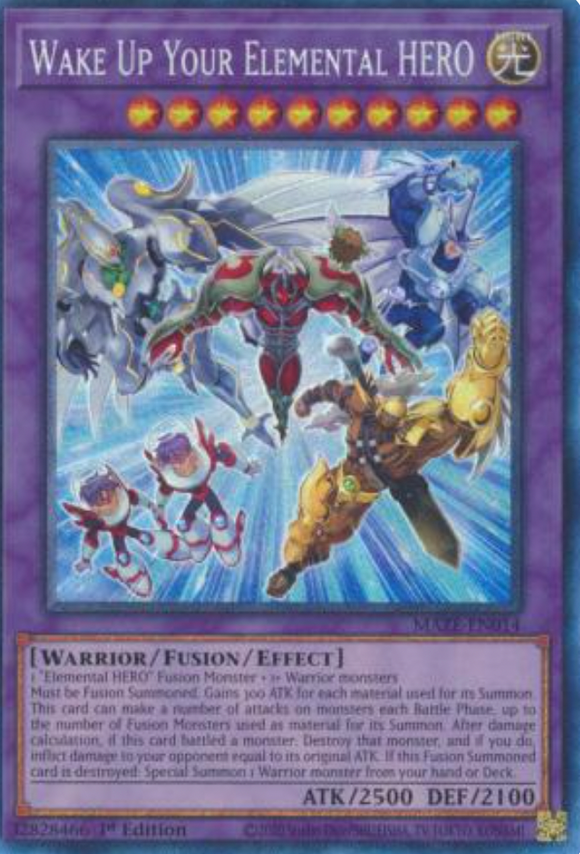 Wake Up Your Elemental HERO - MAZE-EN014 - Collector's Rare 1st Edition