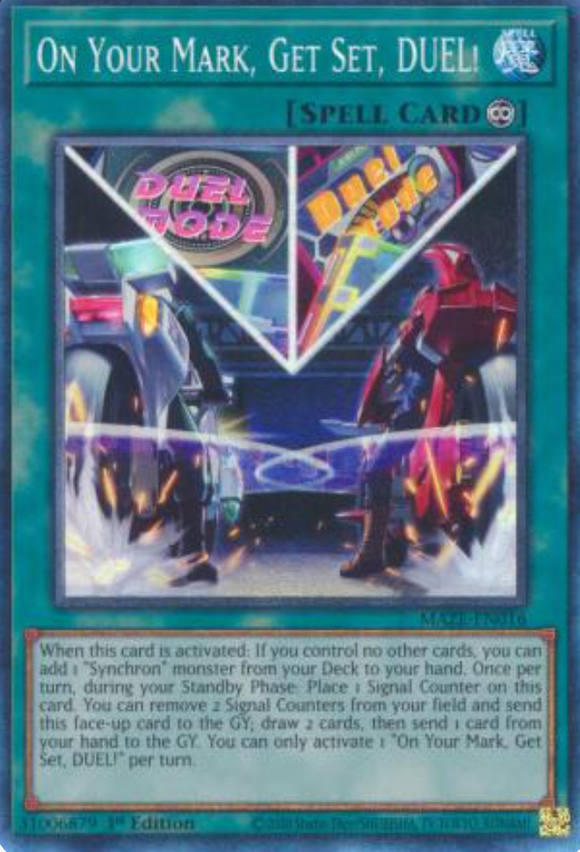 On Your Mark, Get Set, DUEL! - MAZE-EN016 - Collector's Rare 1st Edition