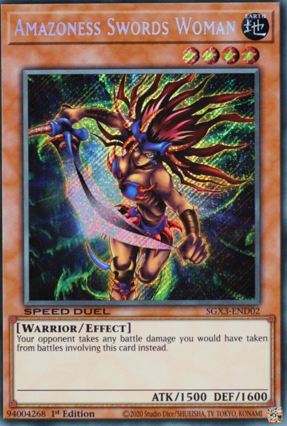 Amazoness Swords Woman - SGX3-END02 - Secret Rare 1st Edition