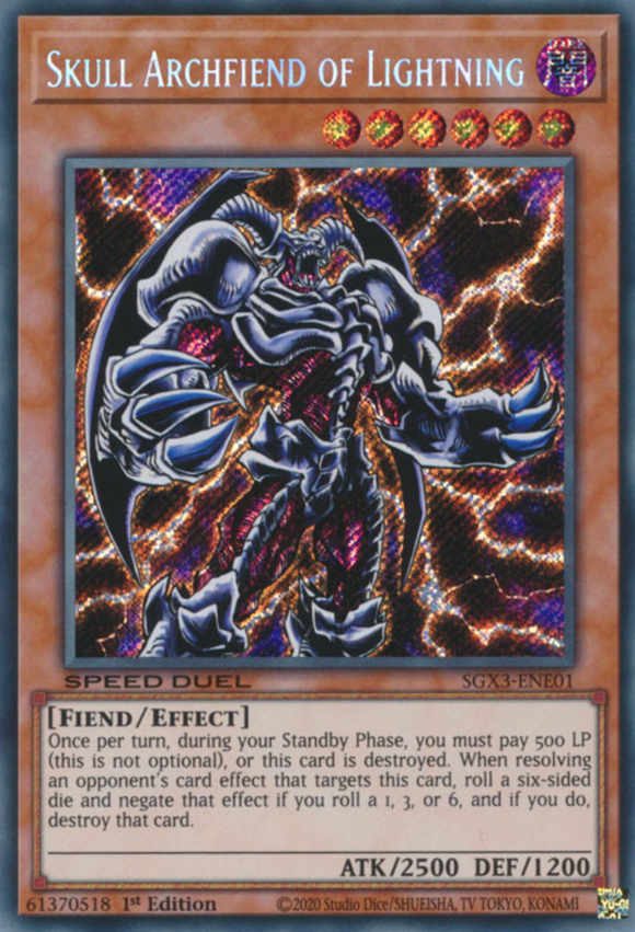 Skull Archfiend of Lightning - SGX3-ENE01 - Secret Rare 1st Edition