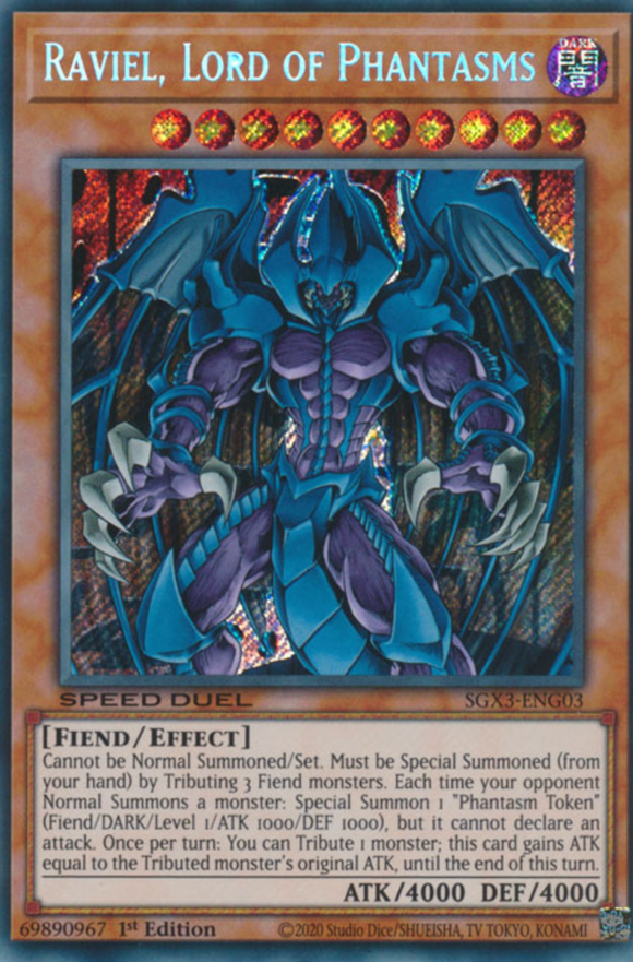 Raviel, Lord of Phantasms - SGX3-ENG03 - Secret Rare 1st Edition