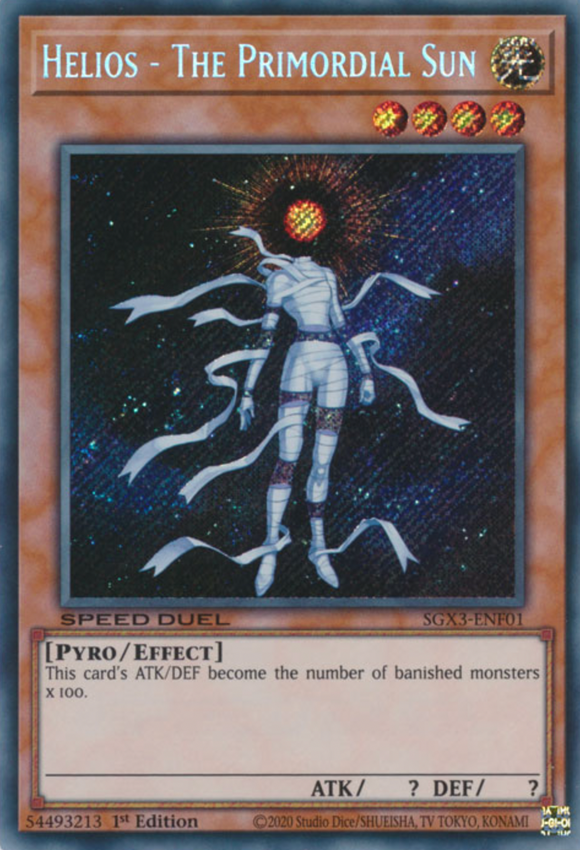 Helios - The Primordial Sun - SGX3-ENF01 - Secret Rare 1st Edition