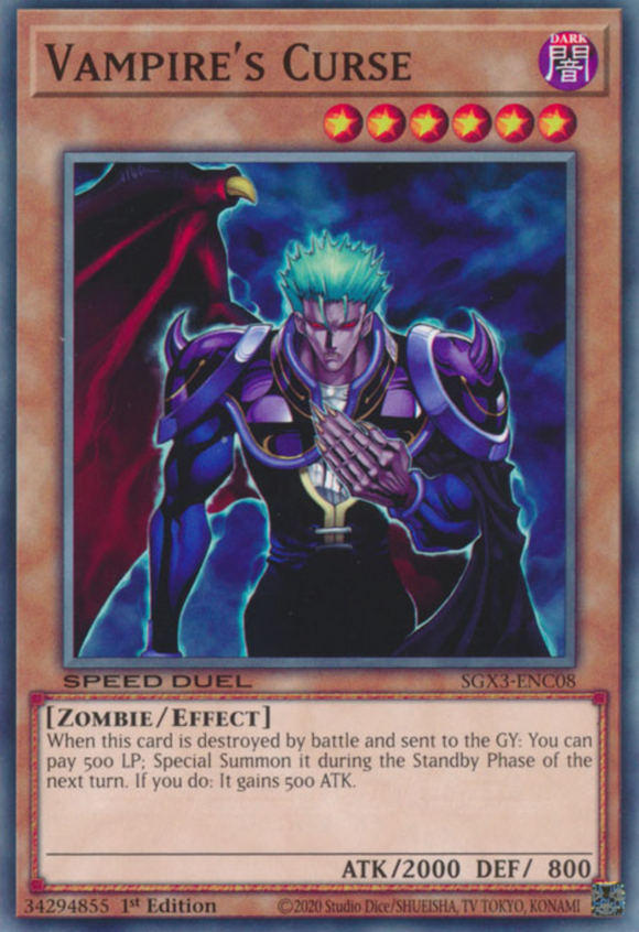 Vampire's Curse - SGX3-ENC08 - Common 1st Edition