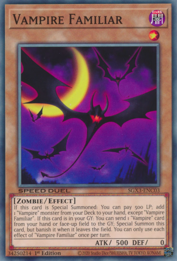 Vampire Familiar - SGX3-ENC03 - Common 1st Edition