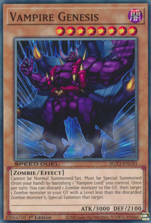 Vampire Genesis - SGX3-ENC01 - Common 1st Edition