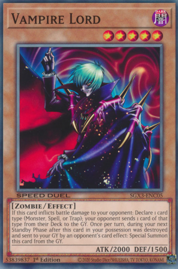 Vampire Lord - SGX3-ENC05 - Common 1st Edition