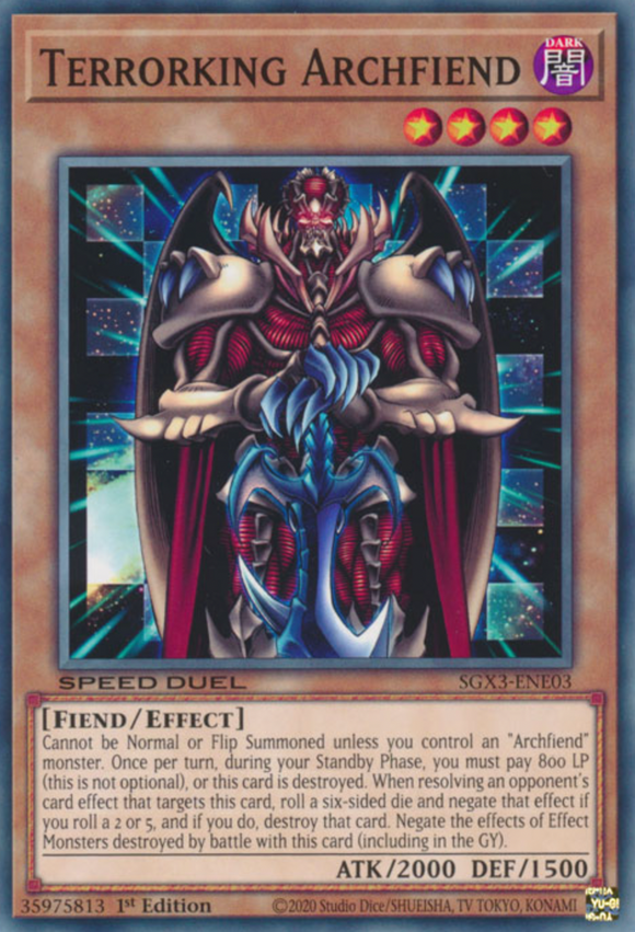 Terrorking Archfiend - SGX3-ENE03 - Common 1st Edition