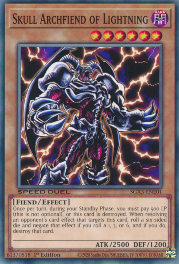 Skull Archfiend of Lightning - SGX3-ENE01 - Common 1st Edition