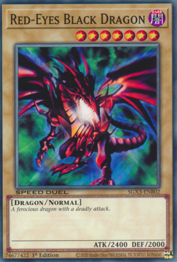 Red-Eyes Black Dragon - SGX3-ENB02 - Common 1st Edition