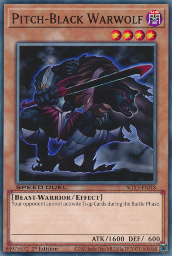 Pitch-Black Warwolf - SGX3-ENI18 - Common 1st Edition