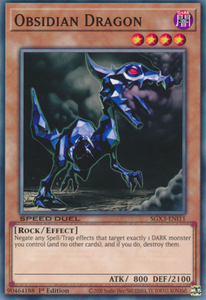 Obsidian Dragon - SGX3-ENI11 - Common 1st Edition