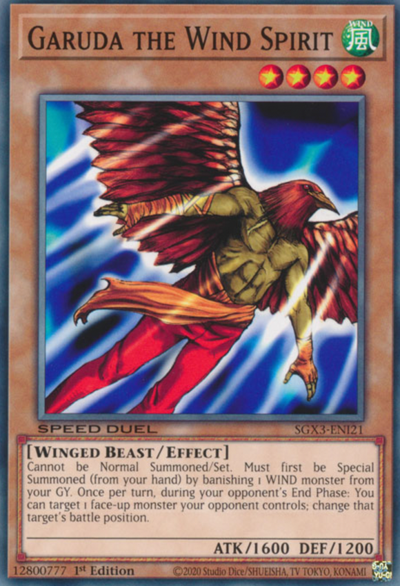 Garuda the Wind Spirit - SGX3-ENI21 - Common 1st Edition