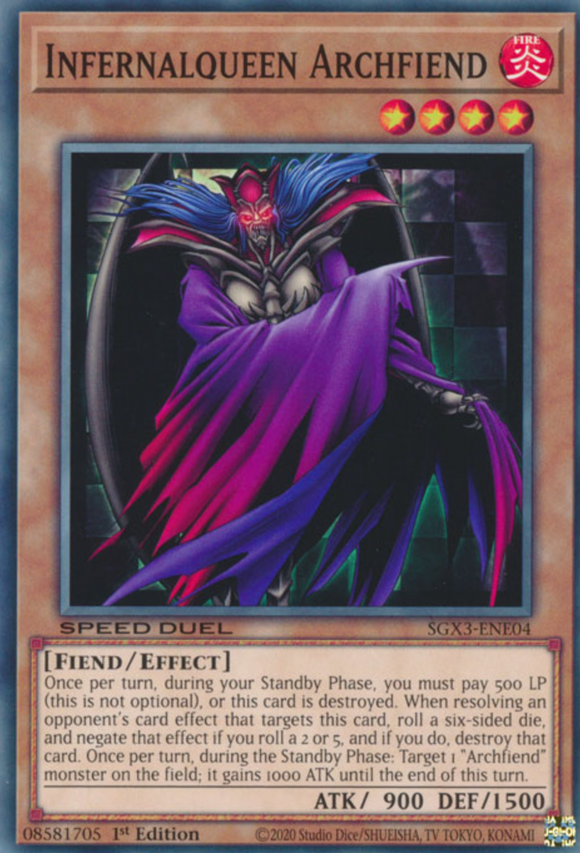 Infernalqueen Archfiend - SGX3-ENE04 - Common 1st Edition