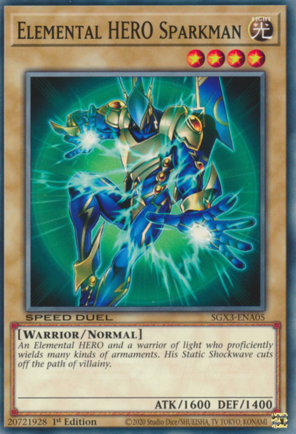 Elemental HERO Sparkman - SGX3-ENA05 - Common 1st Edition