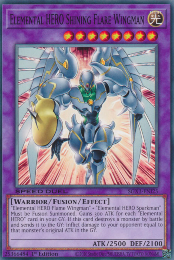 Elemental HERO Shining Flare Wingman - SGX3-ENI25 - Common 1st Edition