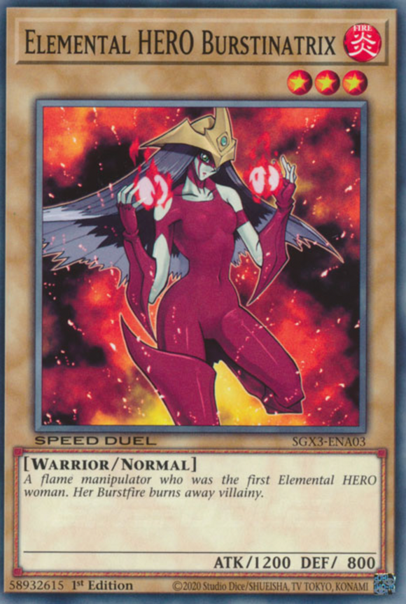 Elemental HERO Burstinatrix - SGX3-ENA03 - Common 1st Edition
