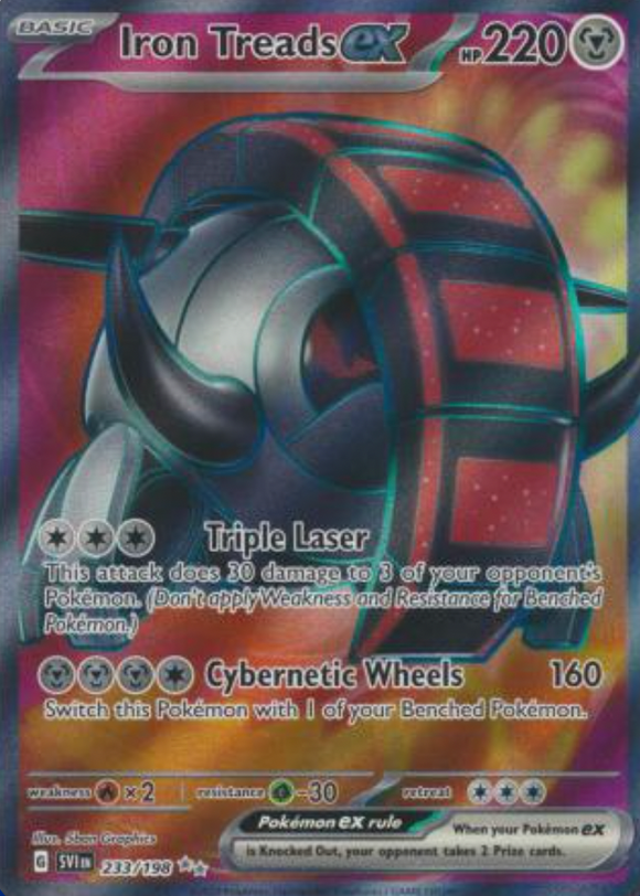 Iron Treads ex - 233/198 - Full Art Secret Rare