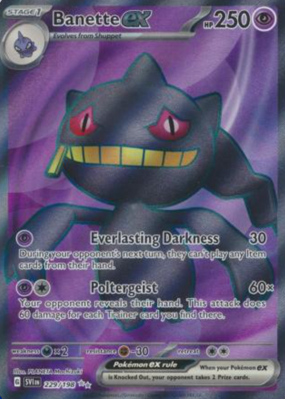 Banette ex - 229/198 - Full Art Secret Rare