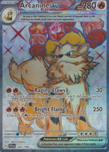 Arcanine ex - 224/198 - Full Art Secret Rare