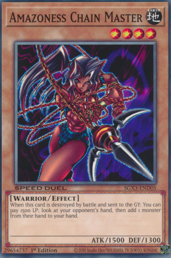 Amazoness Chain Master - SGX3-END05 - Common 1st Edition