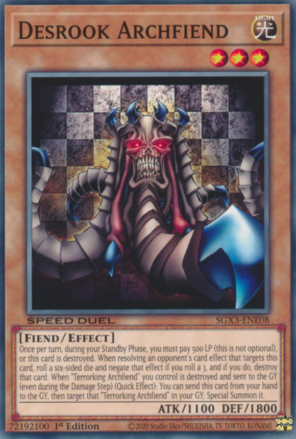 Desrook Archfiend - SGX3-ENE08 - Common 1st Edition