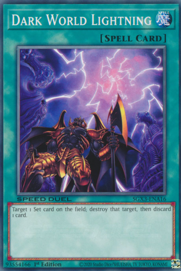 Dark World Lightning - SGX3-ENA16 - Common 1st Edition