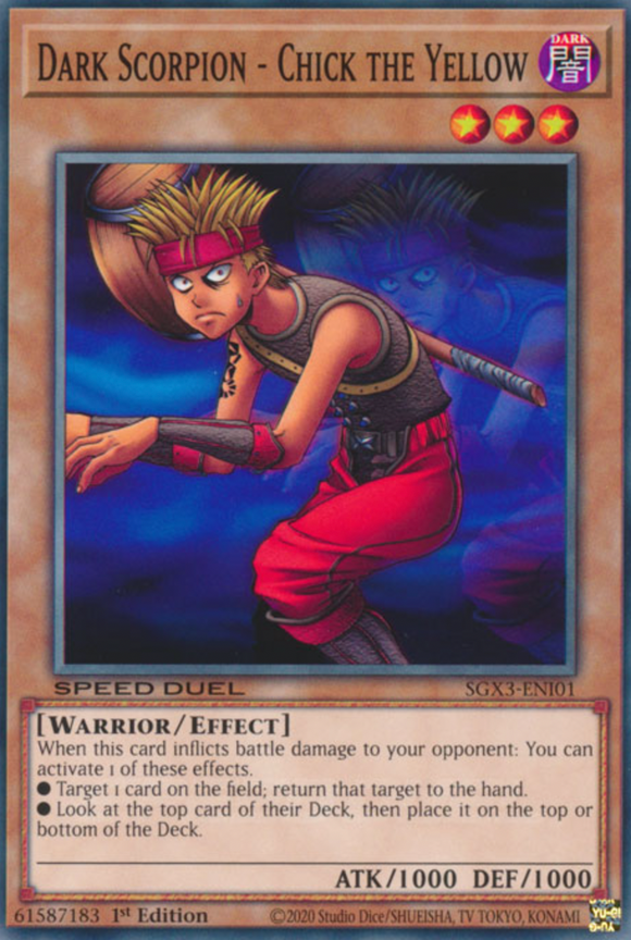 Dark Scorpion - Chick the Yellow - SGX3-ENI01 - Common 1st Edition