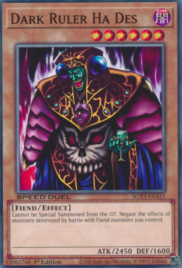 Dark Ruler Ha Des - SGX3-ENA11 - Common 1st Edition