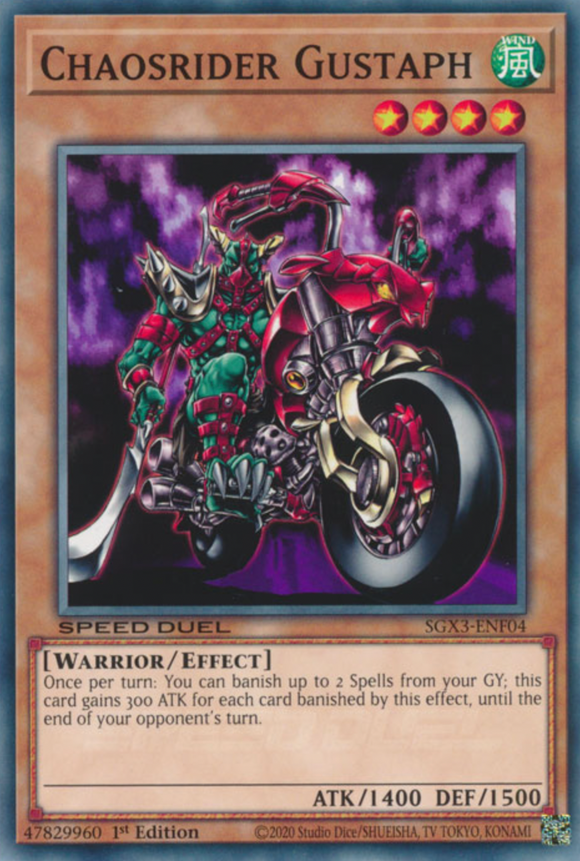 Chaosrider Gustaph - SGX3-ENF04 - Common 1st Edition