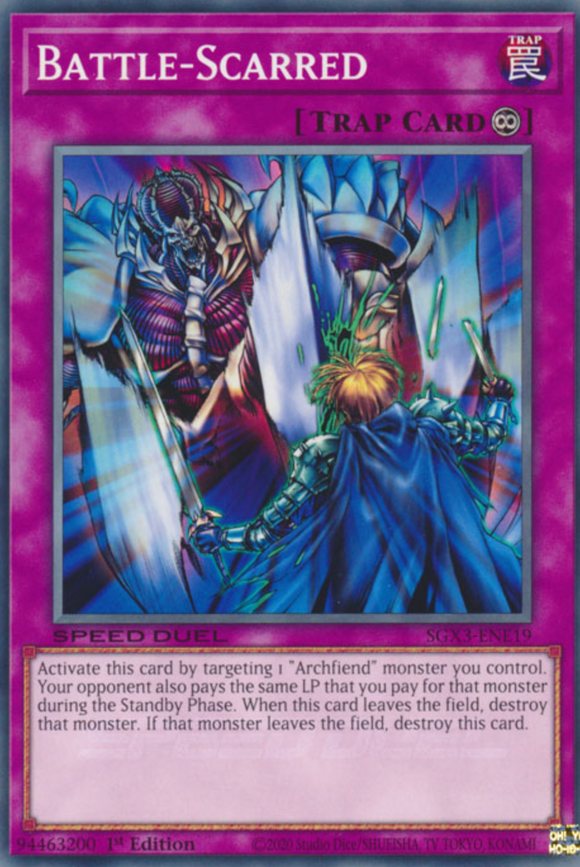 Battle-Scarred - SGX3-ENE19 - Common 1st Edition