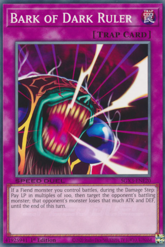 Bark of Dark Ruler - SGX3-ENE20 - Common 1st Edition