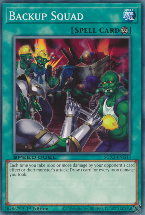 Backup Squad - SGX3-ENG13 - Common 1st Edition