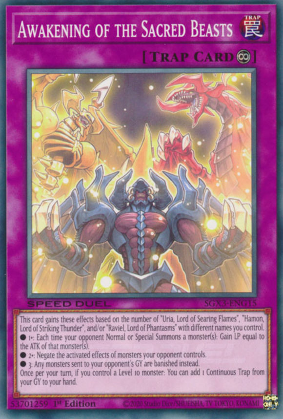 Awakening of the Sacred Beasts - SGX3-ENG15 - Common 1st Edition