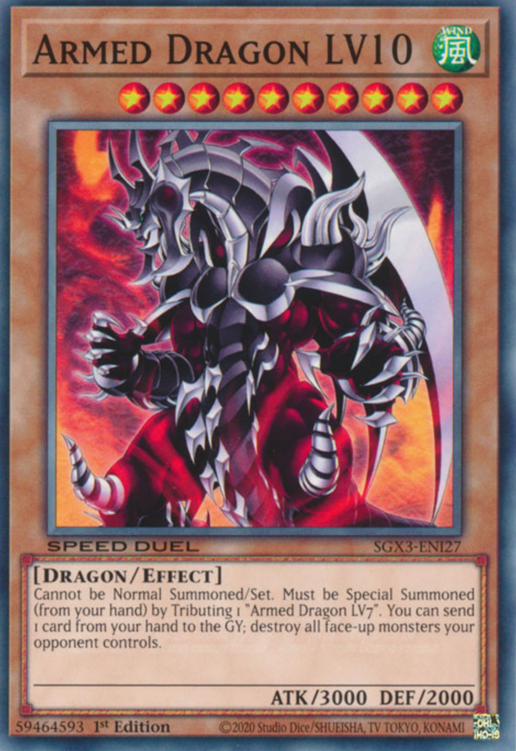 Armed Dragon LV10 - SGX3-ENI27 - Common 1st Edition