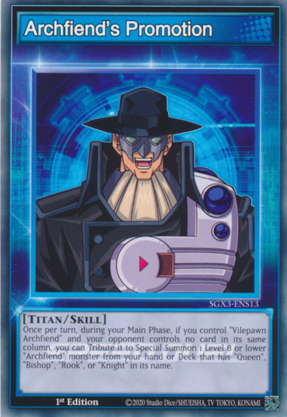 Archfiend's Promotion - SGX3-ENS13 - Common 1st Edition