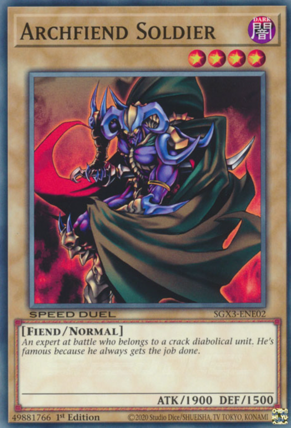 Archfiend Soldier - SGX3-ENE02 - Common 1st Edition