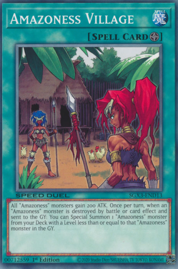 Amazoness Village - SGX3-END13 - Common 1st Edition