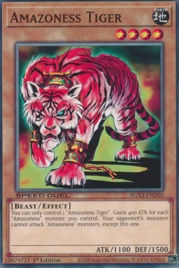 Amazoness Tiger - SGX3-END03 - Common 1st Edition