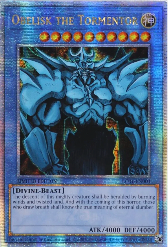 Obelisk the Tormentor - LC01-EN001 - Quarter Century Secret Rare Limited Edition